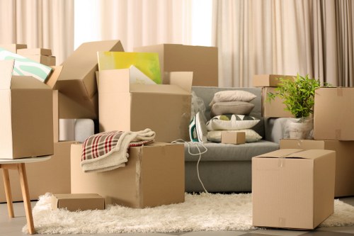 Professional packing team preparing household belongings in Queensbury